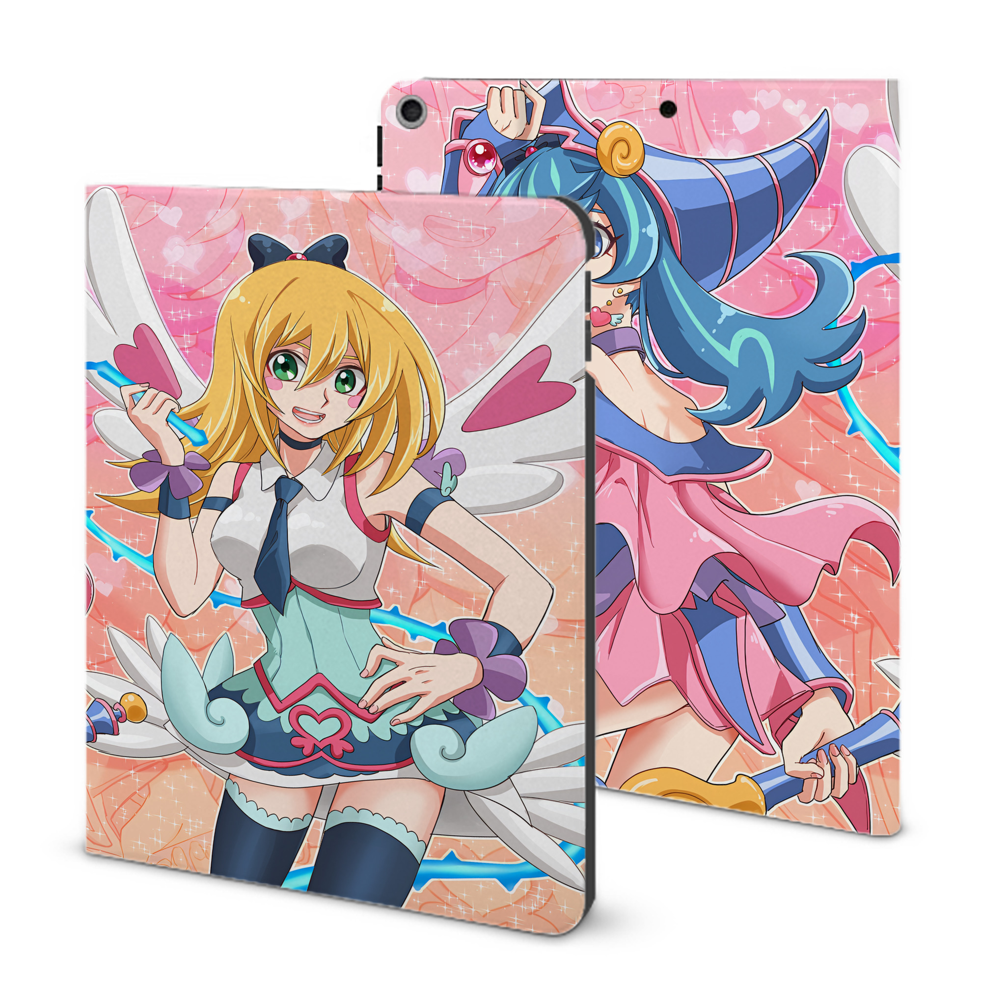 （画像用） 遊☆戯☆王 Yu-Gi-Oh! IPad ケース ブック型 PUレザー TPU 耐衝撃 軽量 薄型 ペン収納なし 全面保護 IPad 各モデル対応